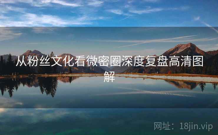 从粉丝文化看微密圈深度复盘高清图解