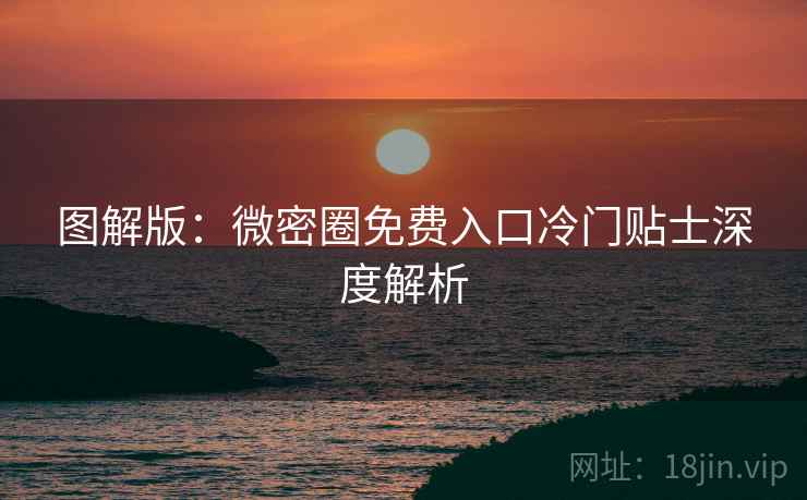 图解版：微密圈免费入口冷门贴士深度解析