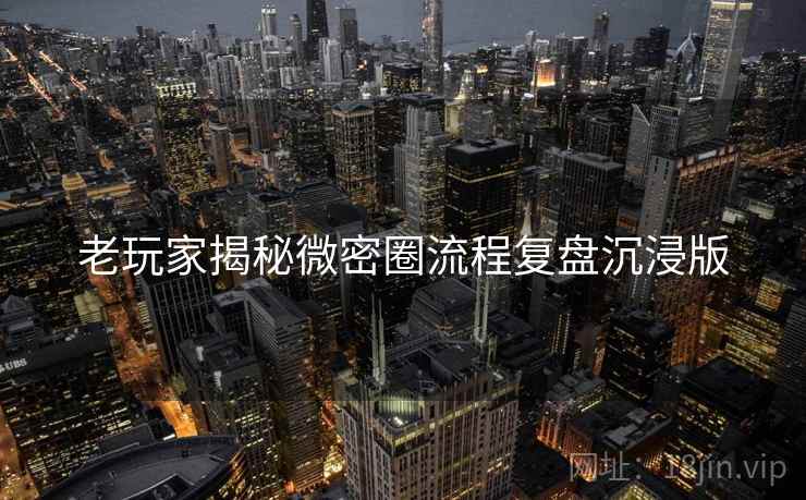 老玩家揭秘微密圈流程复盘沉浸版
