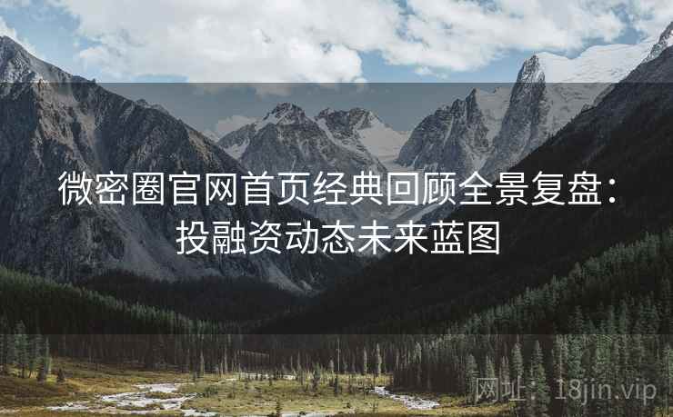 微密圈官网首页经典回顾全景复盘：投融资动态未来蓝图